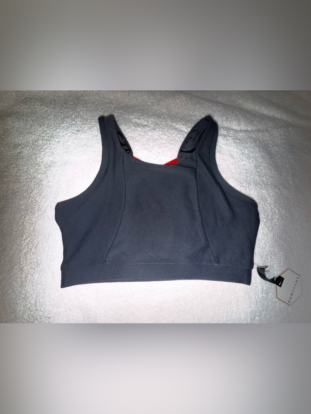 Honeycut NWT! Black Dance Bra Top w/ Red White & Blue Accents Size Adult X-Small